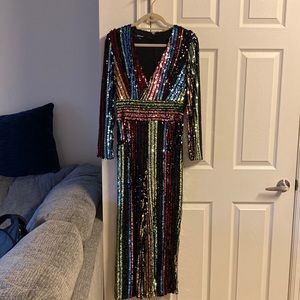 Sequin rainbow jumpsuit
